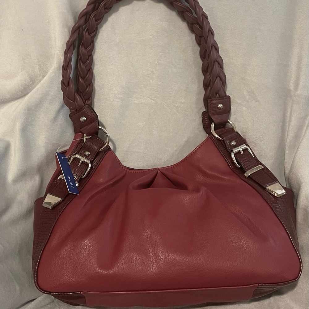 NWT Burgundy Apt 9 Boho Bag with Braided Straps